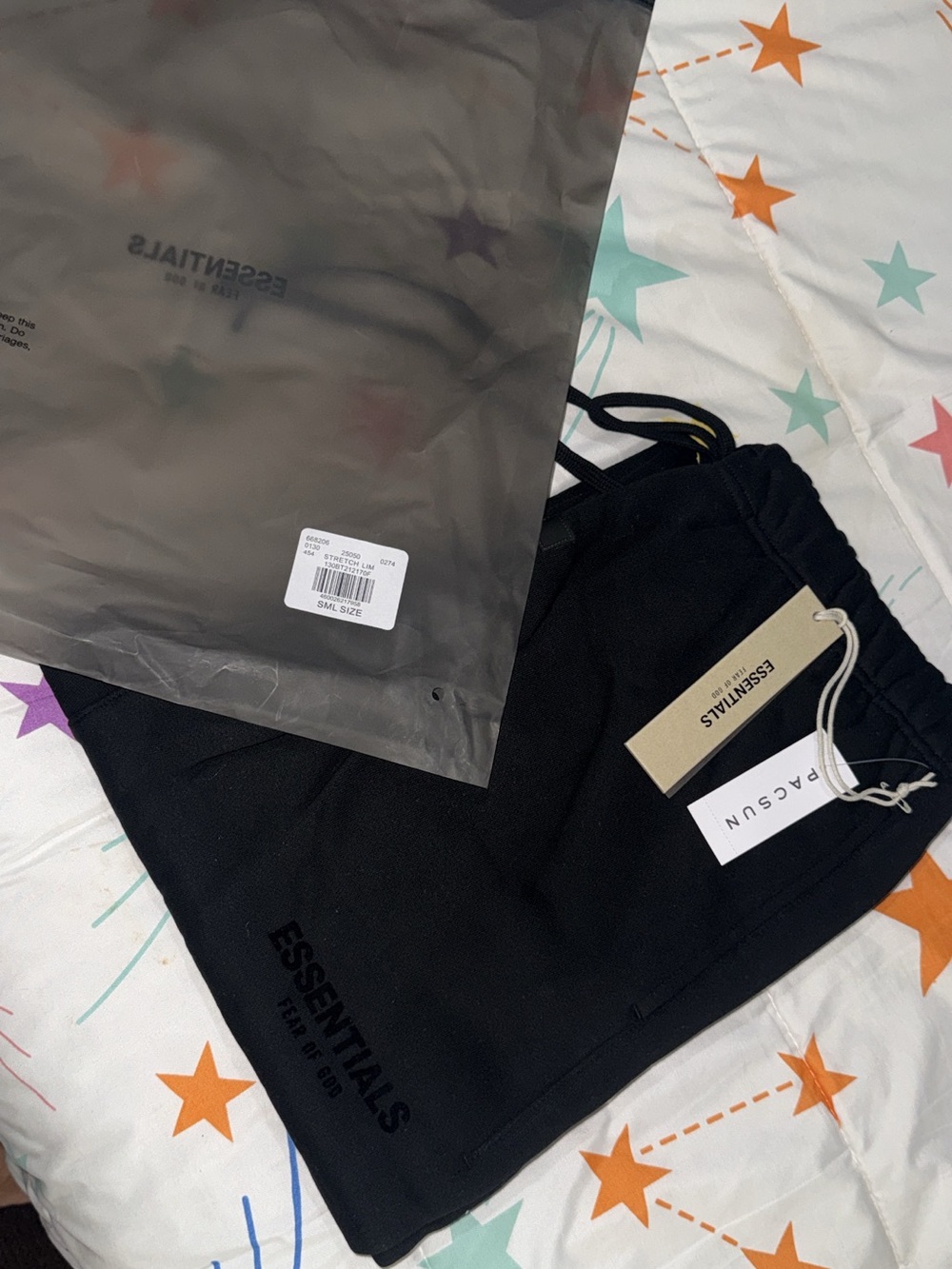 Essentials Men’s Black Joggers with Subtle Branding